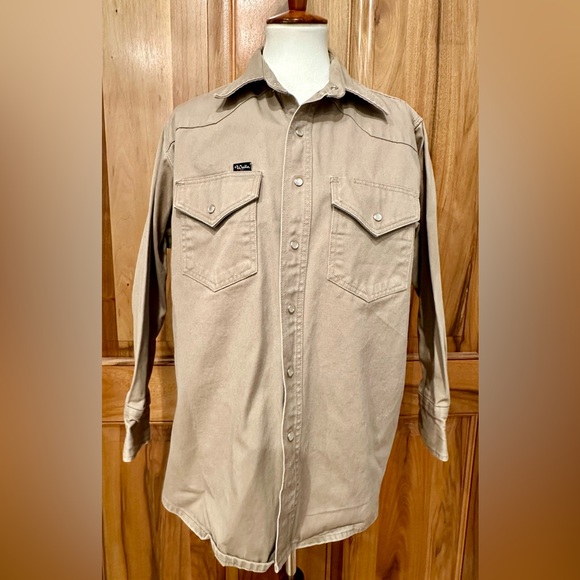 Walls - Thick Canvas Western-Cut Snap-Down Jac-Shirt, EUC 16 1/2 X-Long - Picture 4 of 13